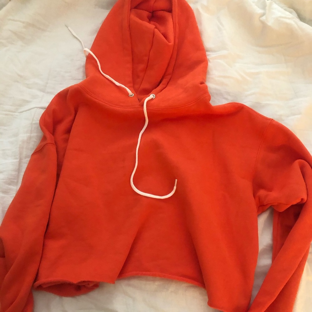 Cropped orange sweater